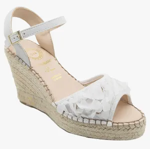White With Ankle Straps Espadrilles