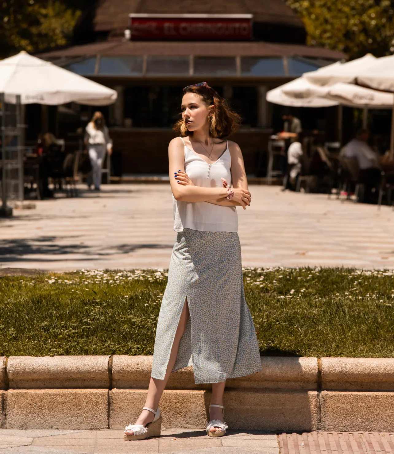 White With Ankle Straps Espadrilles