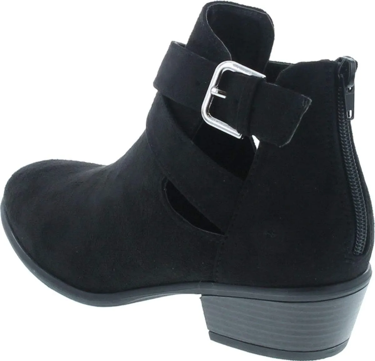 Wild Diva Women's Manny-30 Crisscross Buckle Bootie