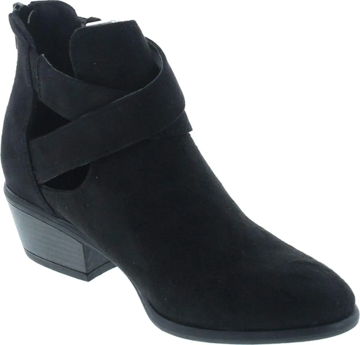Wild Diva Women's Manny-30 Crisscross Buckle Bootie