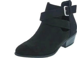 Wild Diva Women's Manny-30 Crisscross Buckle Bootie