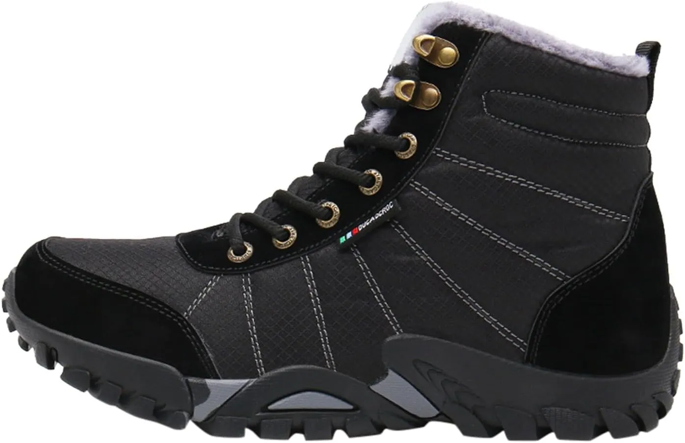 Winter High Top Lace Up and Cotton Outdoor Hiking Shoes for Men Mens Leather Sneaker Men's Fashion Men Shoes
