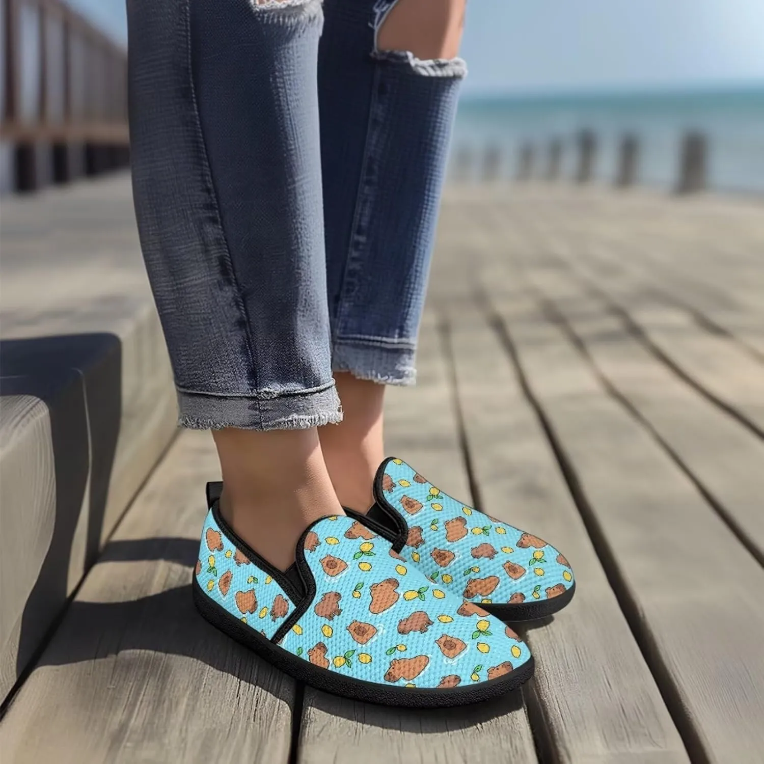 Women Casual Shoes Animals Print Running Sneakers Tennis Walking Casual Loafers US 5.5-10.5