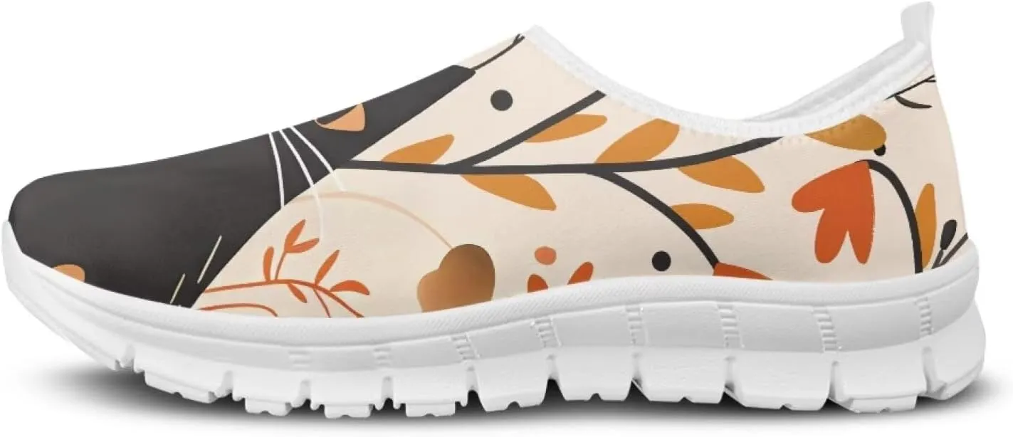 Women's Cat Business Loafers Casual Low Top Barefoot Flats Shoes Leisure Sneakers for Birthday