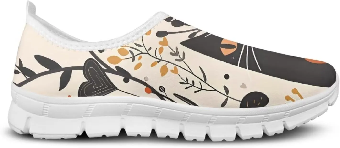 Women's Cat Business Loafers Casual Low Top Barefoot Flats Shoes Leisure Sneakers for Birthday