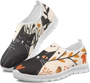 Women's Cat Business Loafers Casual Low Top Barefoot Flats Shoes Leisure Sneakers for Birthday