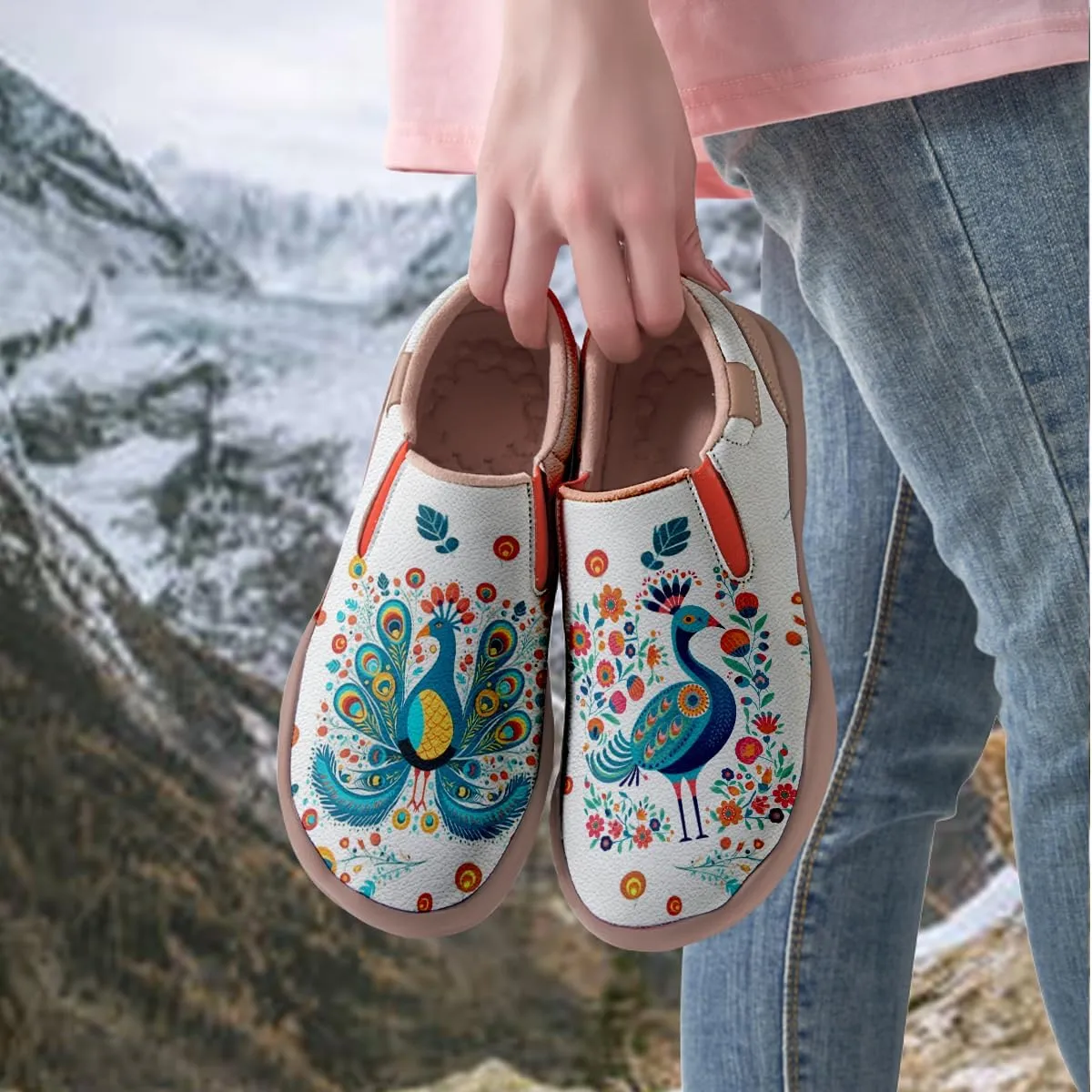 Womens Comfort Animal Painted Loafers - Travel Shoes Slip On Lightweight Casual Walking