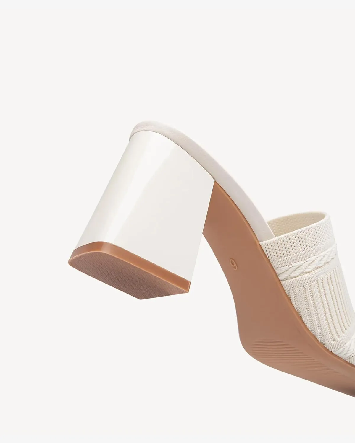 Women's Elegant Square Toe Chain Heeled Sandals Pump Shoes