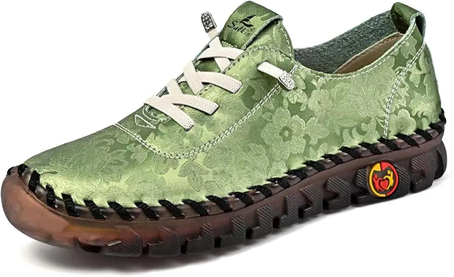 Women's Fashion Embroidery Hand-Stitched Soft Bottom Flat Loafers Comfortable Non-Slip Soft Casual Walking Shoes Orthopedic 4D Pain Relief Casual Shoes