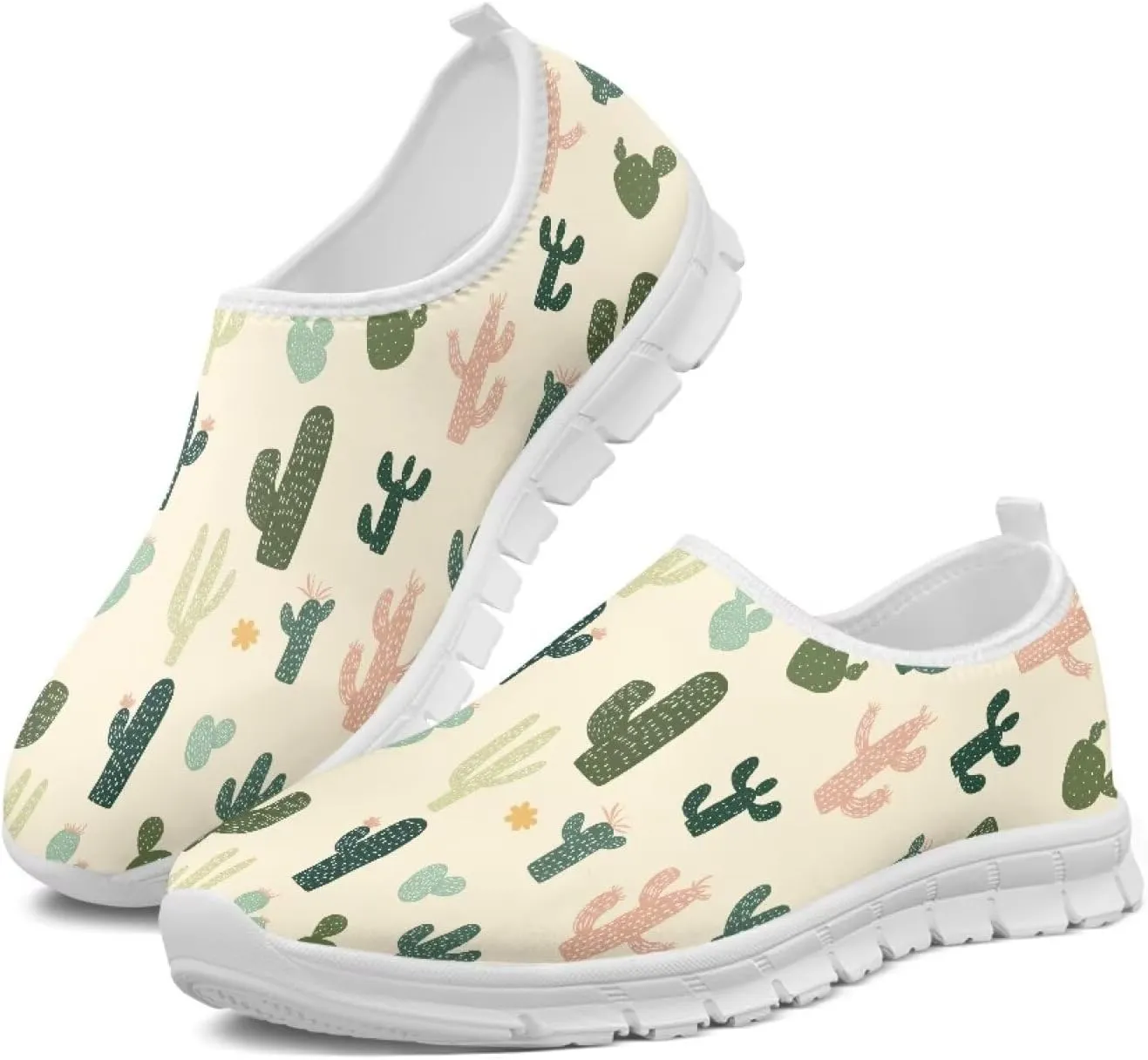 Women's Fashion Sneakers Slip On Walking Loafers Travel Shoes（White Sole）