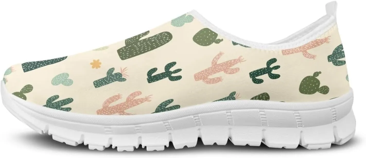 Women's Fashion Sneakers Slip On Walking Loafers Travel Shoes（White Sole）
