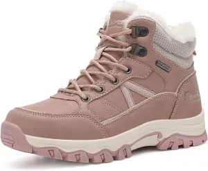 Womens Hiking Snow Boots Winter Boots Comfortable Warm Fur Shoes for Outdoor