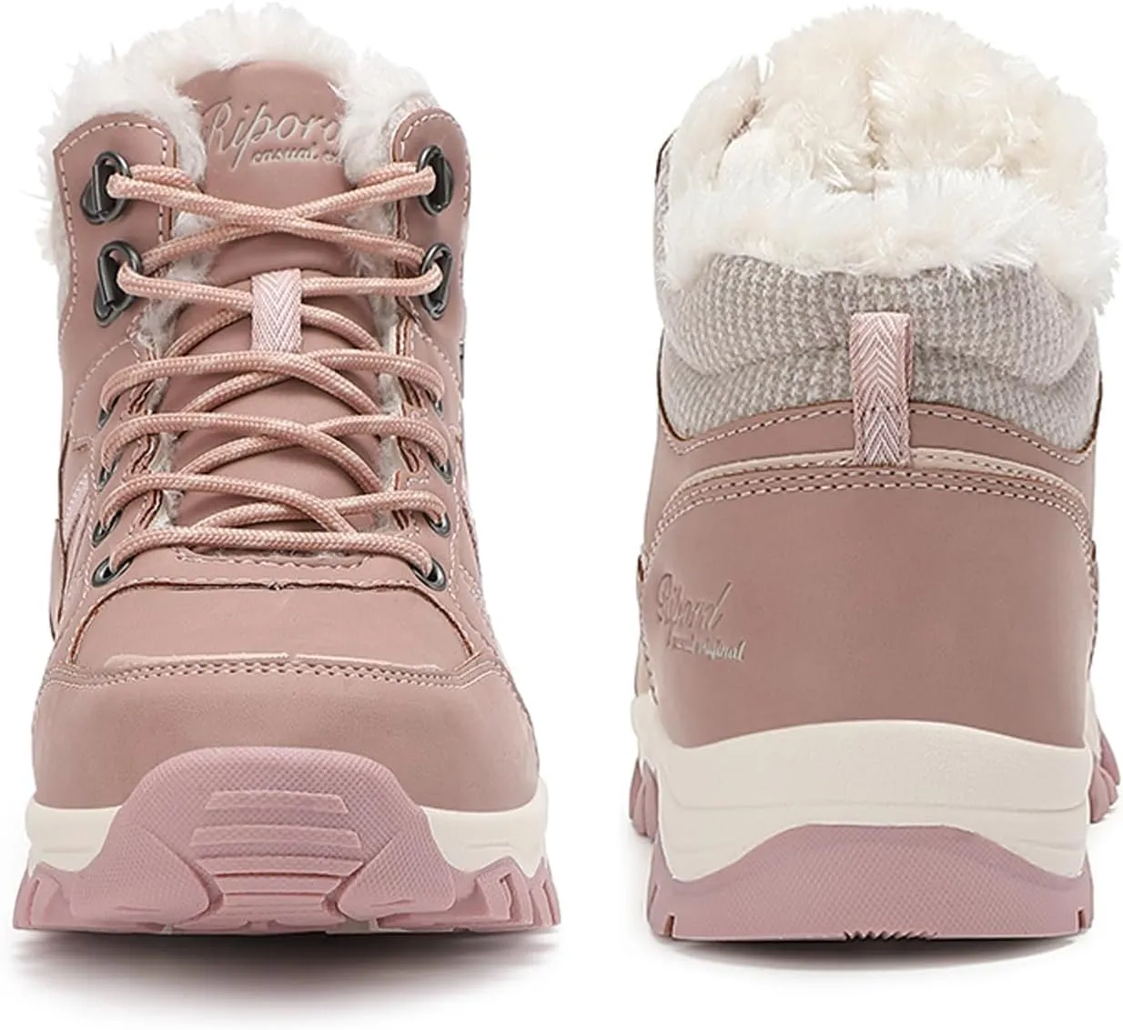 Womens Hiking Snow Boots Winter Boots Comfortable Warm Fur Shoes for Outdoor
