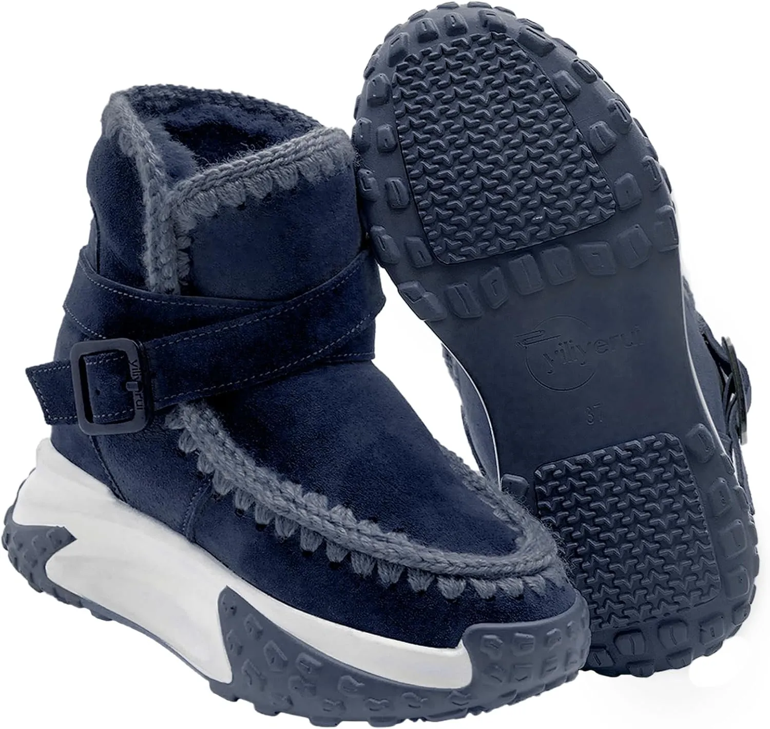 Womens Hiking Snow Winter Boots Work Ankle Boots for Women Comfortable Warm Fur Boots for Backpacking