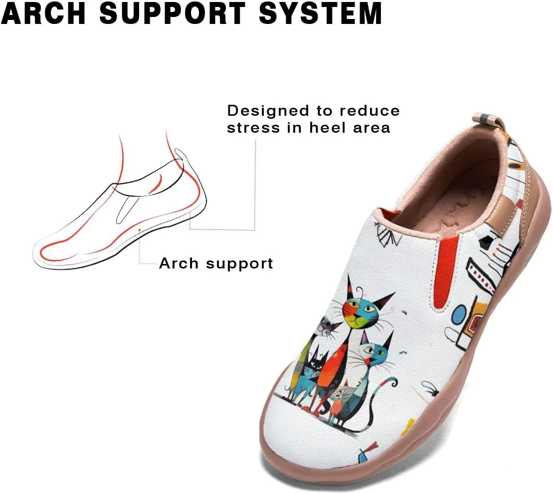 Women's Loafers Shoes Travel Casual Cartoon Animals Art Painted Slip On Lightweight Comfort Ladies Fashion Sneakers