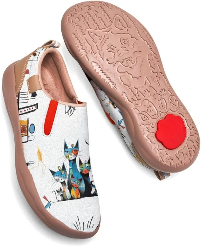 Women's Loafers Shoes Travel Casual Cartoon Animals Art Painted Slip On Lightweight Comfort Ladies Fashion Sneakers