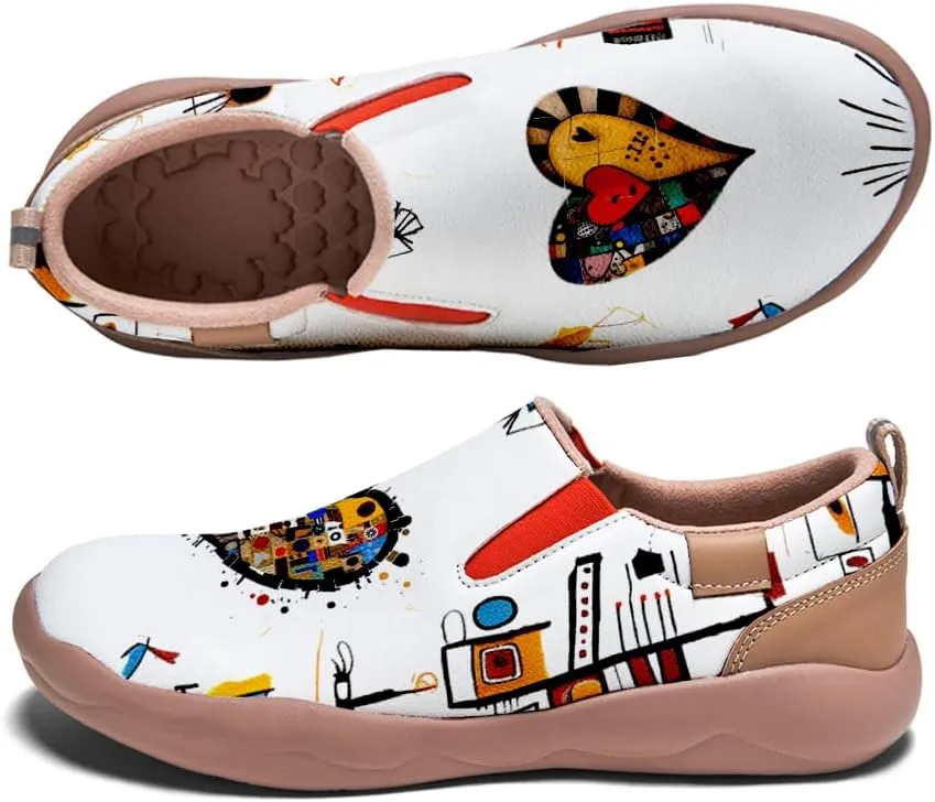 Women's Painted Travel Shoes Casual Slip On Comfortable Walking Loafers