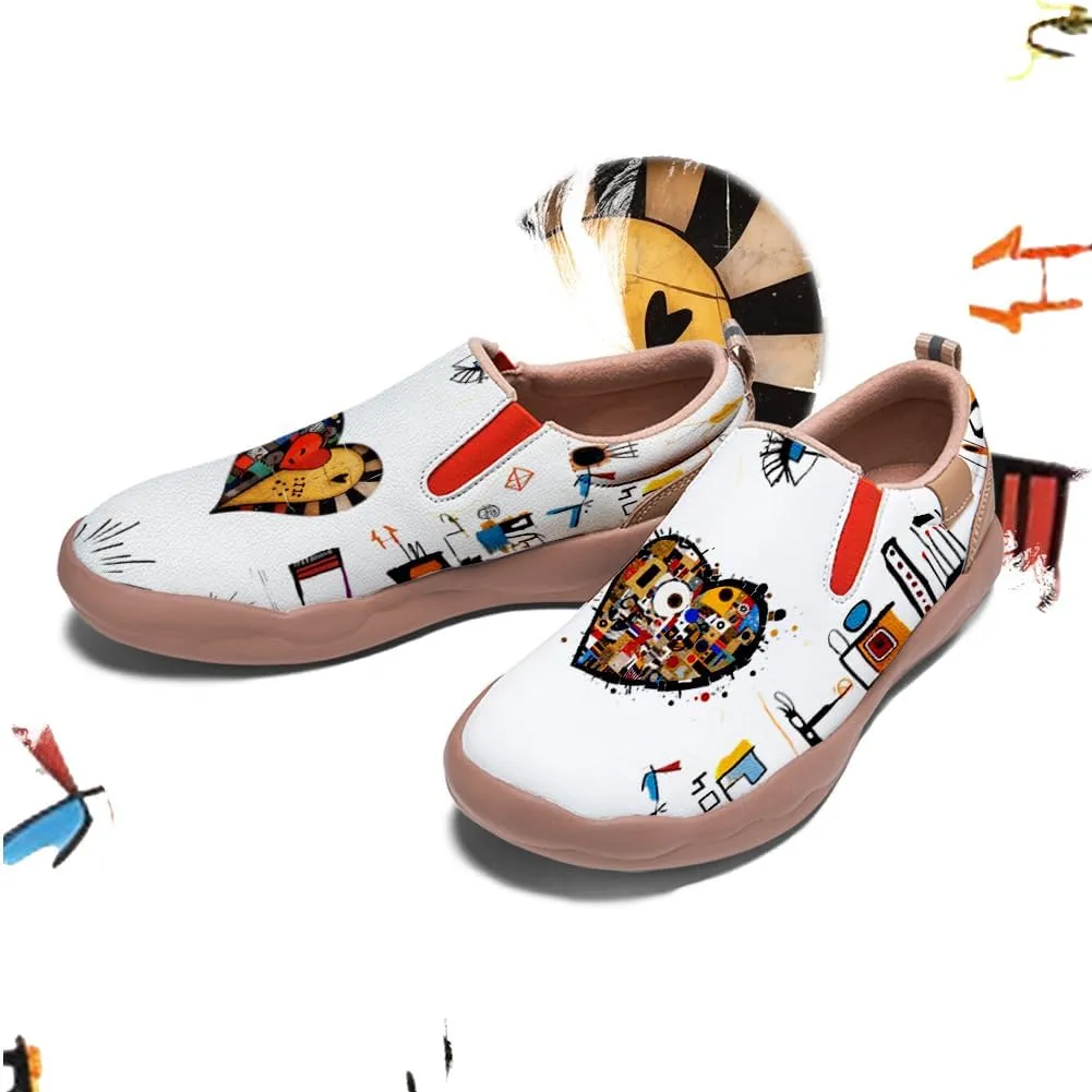 Women's Painted Travel Shoes Casual Slip On Comfortable Walking Loafers