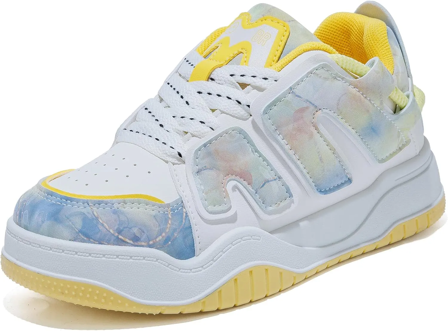 Women's Platform Sneakers Breathable Skate-Inspired Casual Shoes Lightweight Perforated PU Upper Walking Shoes