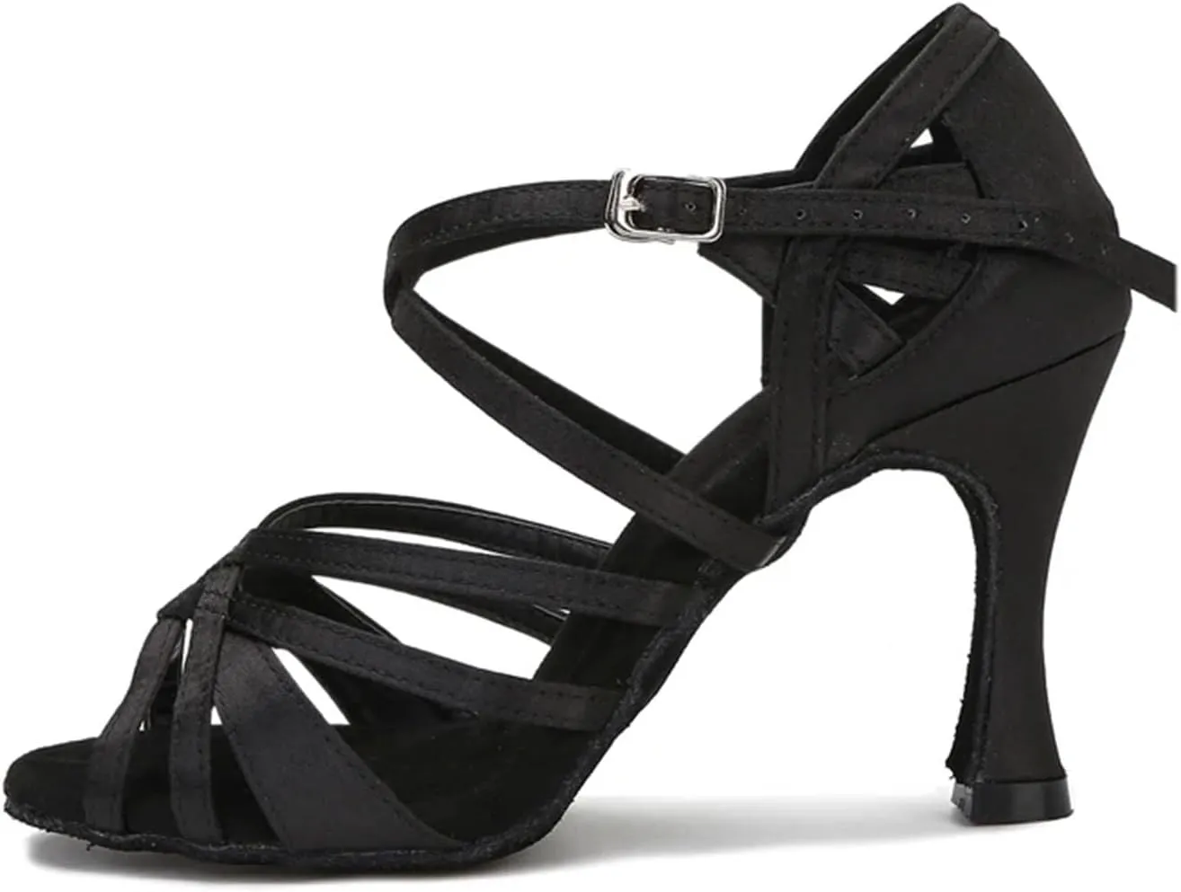 Women's Silk Satin Rehearsal Sneakers - Reinforced Heels for Studio Practice Sessions (8CM/3.15")