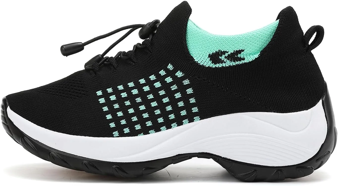 Women's Slip-On Sneakers Breathable Mesh Walking Shoes Comfortable Casual Athletic Sock Sneakers for Women Air