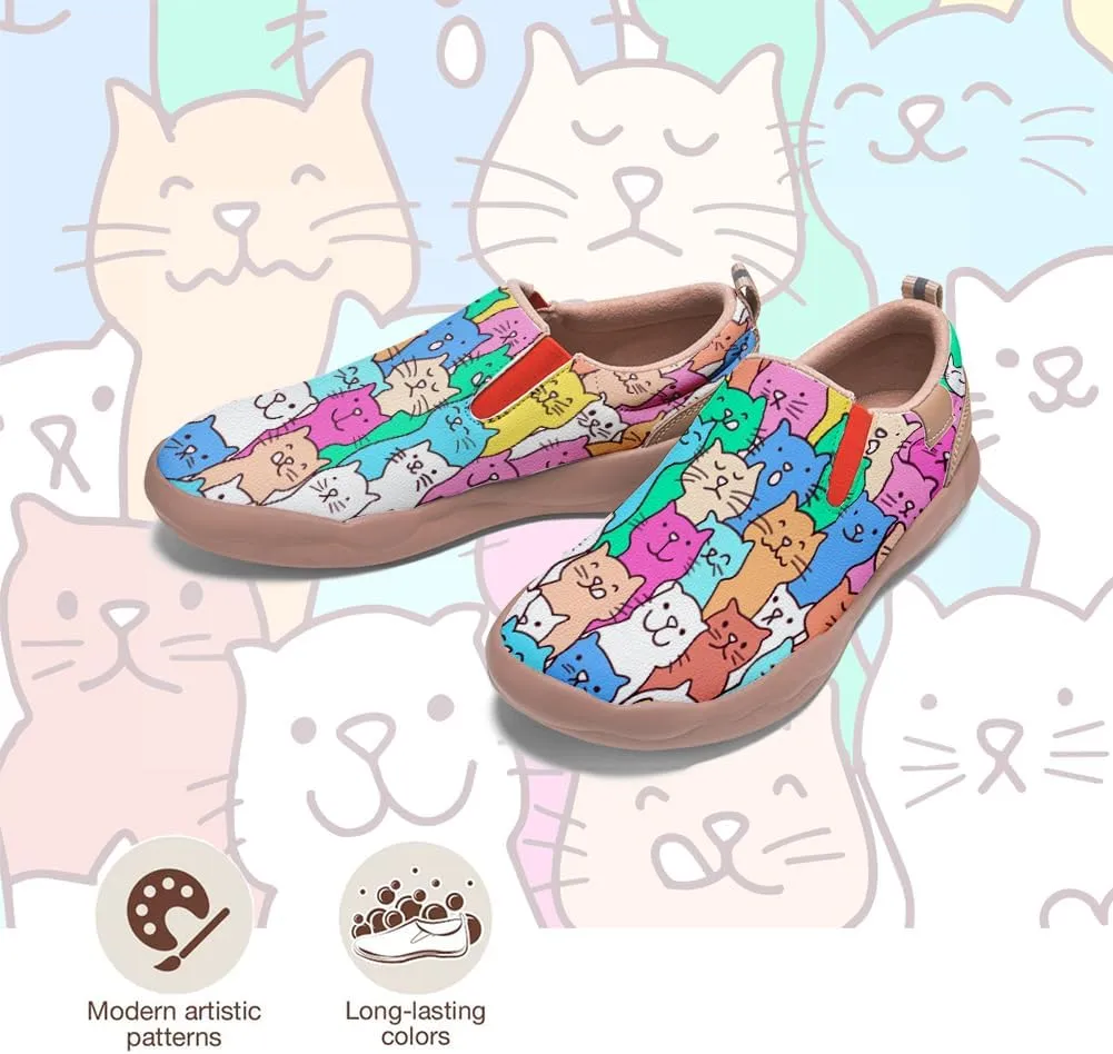 Women's Slip On Sneakers Casual Loafers Art Painted Comfort Soft Walking Shoes