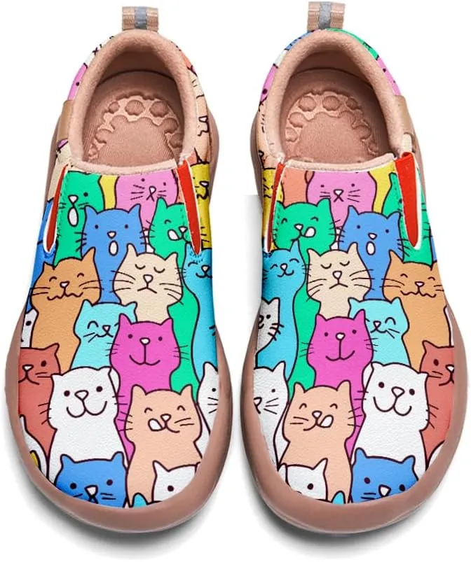 Women's Slip On Sneakers Casual Loafers Art Painted Comfort Soft Walking Shoes