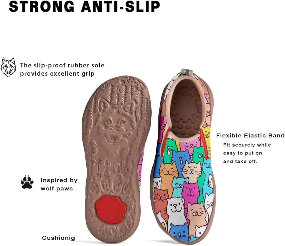 Women's Slip On Sneakers Casual Loafers Art Painted Comfort Soft Walking Shoes