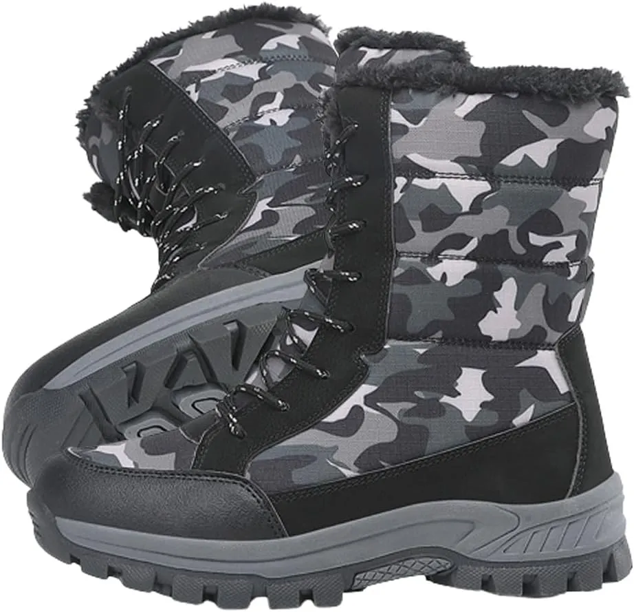 Women's Snow Boots Anti-Slip Outdoor Shoes Winter Snow Boots Warm Fur Lined Comfortable Shoes for Women