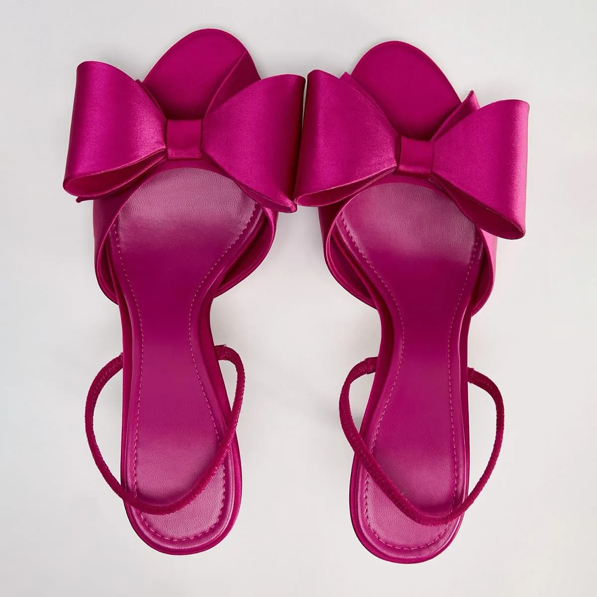 Women's Stiletto Heel Satin Sandals Ankle Strap Front Bow Detail Versatile for Office Party or Evening Outings Shoes for Women