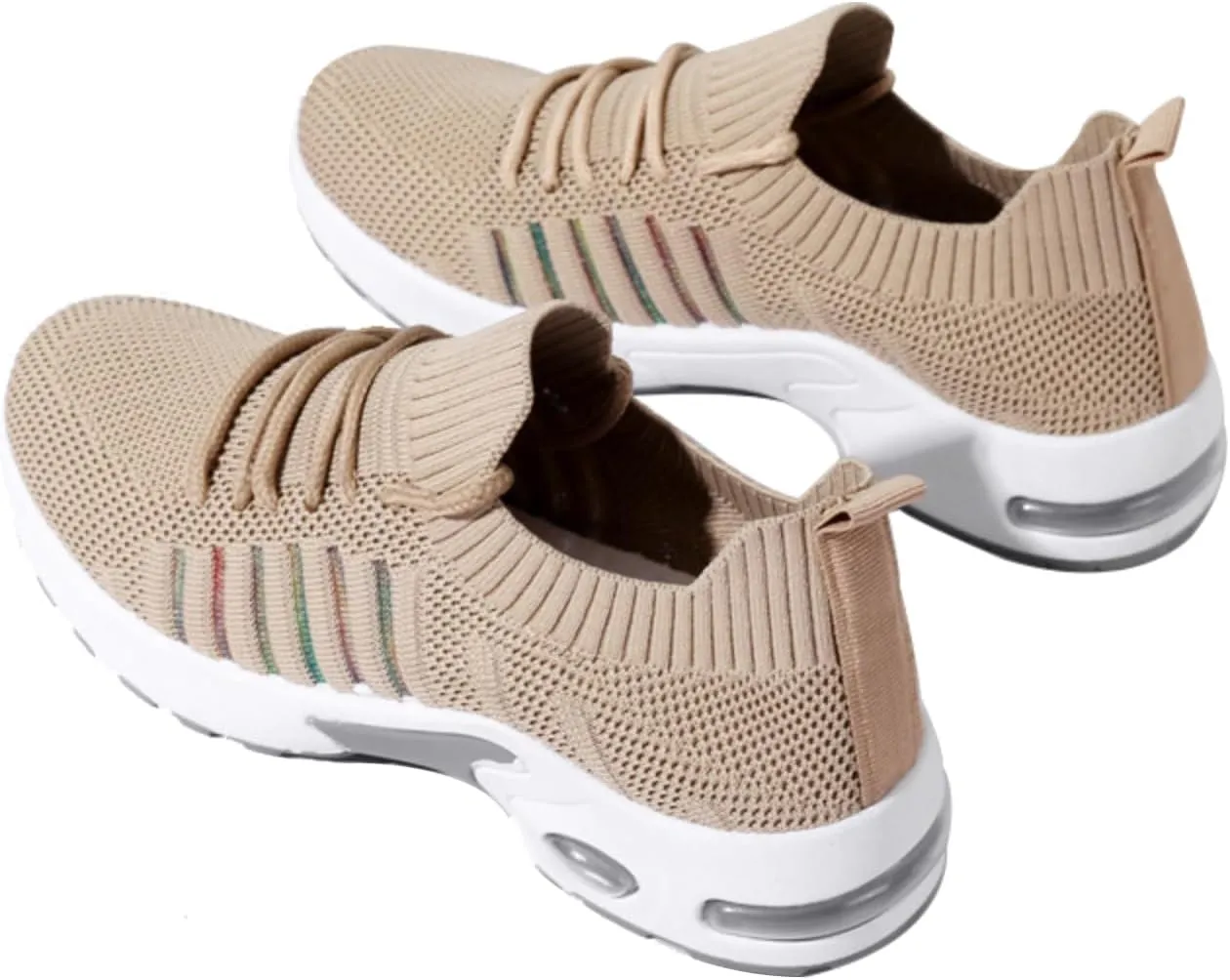 Women's Walking Shoes Correction Shoe Socks Sports Shoes - mesh Sliding Sleeve air Cushion Casual Shoe Platform Loafers Height Increasing Shoes Breathable unrestrained