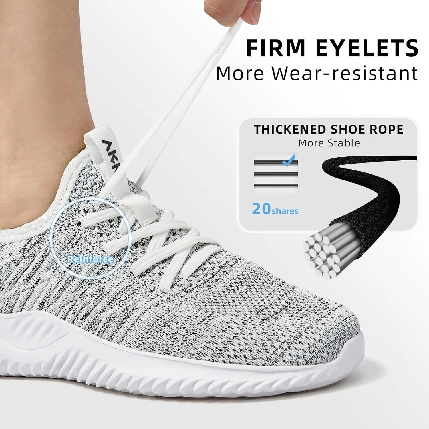 Womens Walking Tennis Shoes - Slip On Memory Foam Lightweight Casual Sneakers for Gym Travel Work