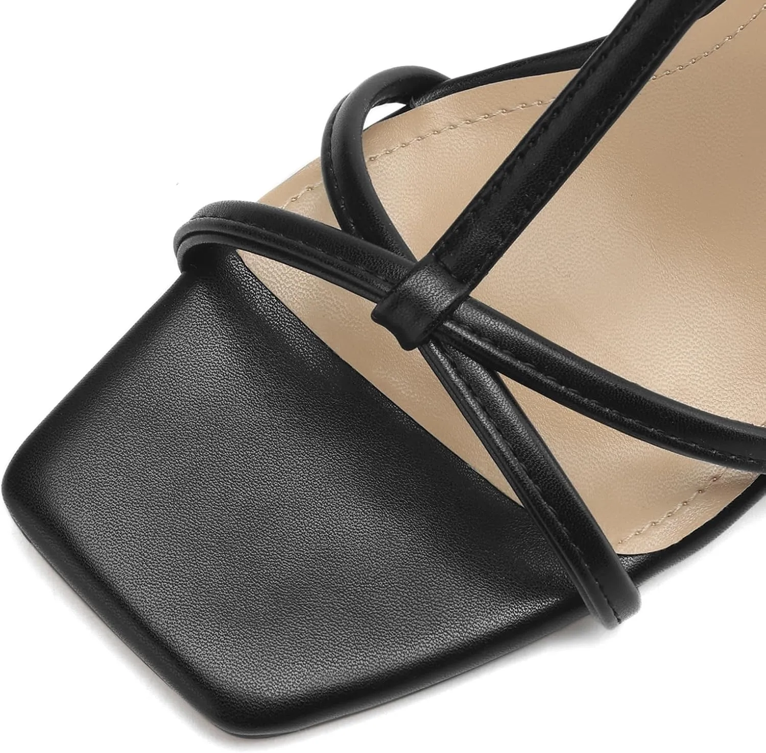 Women's Wedge Sandals Strappy Heels for Women Comfort Wedges Ankle Strap Square Open Toe Heel Evening Wedding Dress Shoes