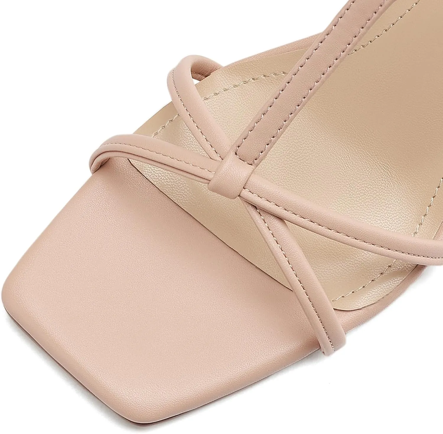 Women's Wedge Sandals Strappy Heels for Women Comfort Wedges Ankle Strap Square Open Toe Heel Evening Wedding Dress Shoes
