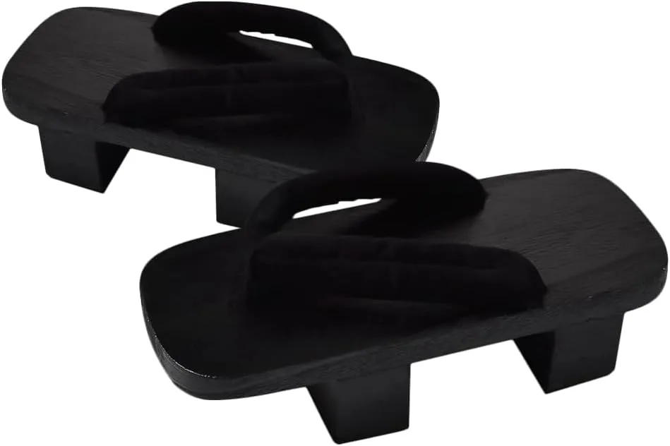 Wooden Geta Sandals Clogs Women Flip Flops Stage Performance Geta Japanese Wooden Slippers Shoes Heel Height 5CM