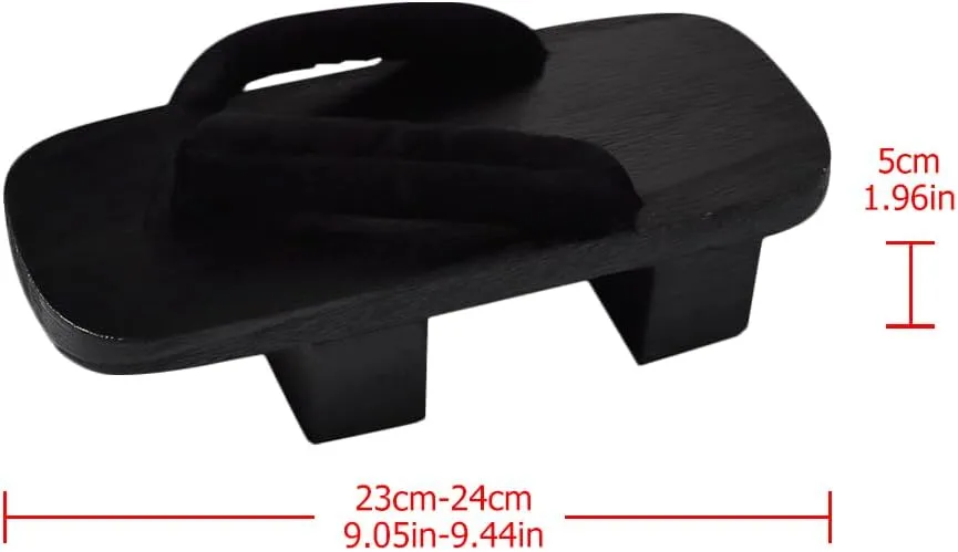 Wooden Geta Sandals Clogs Women Flip Flops Stage Performance Geta Japanese Wooden Slippers Shoes Heel Height 5CM