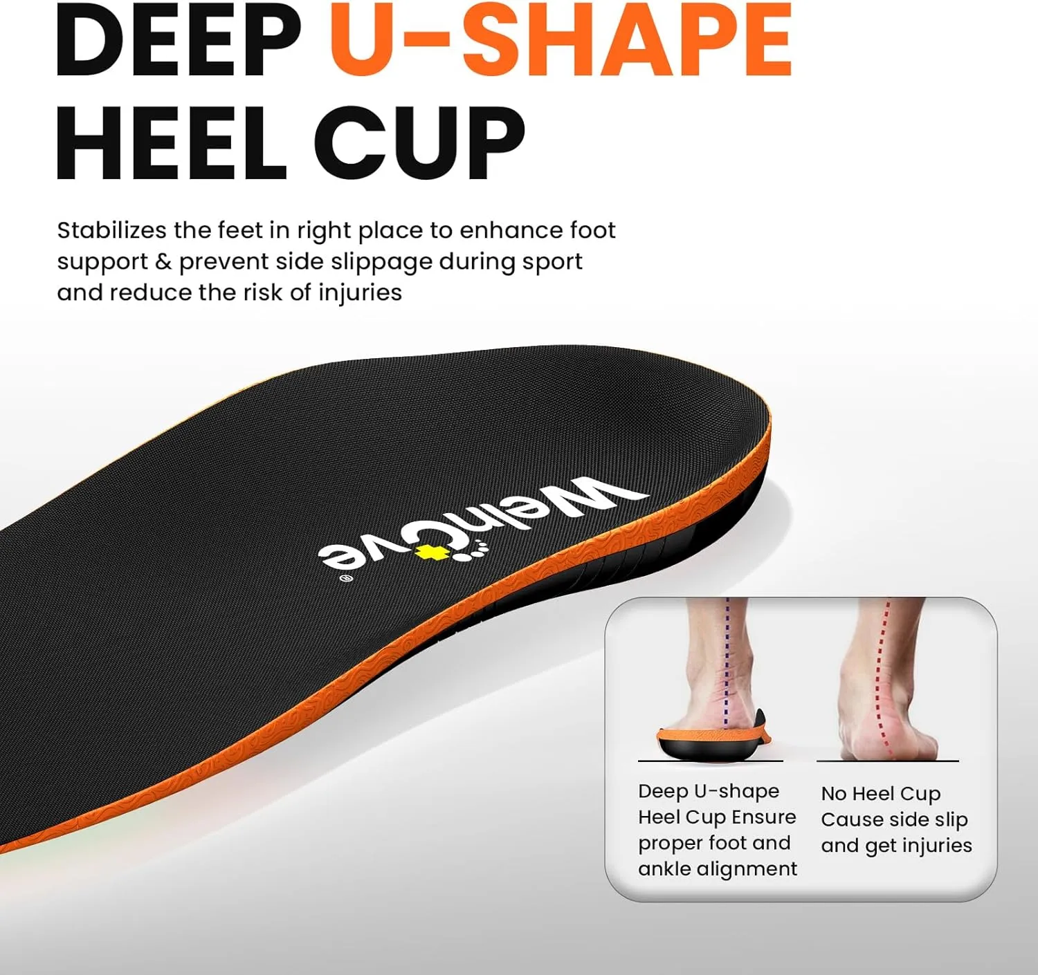 Work Boot Insoles Plantar Fasciitis - Welnove Heavy Duty Inserts for Pain Fatigue Relief, Standing All Day - High Arch Support Shoe Insoles Orthotic for Flat Feet, Achilles Tendonitis, Men Women (L)