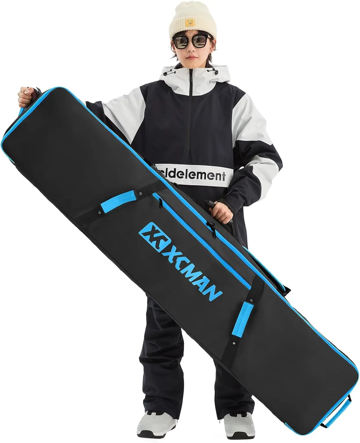 XCMAN Snowboard Bag For Air Travel - Fully Padded Ski Bag Waterproof Snowboarding Bag for Travel Snowboard Boots
