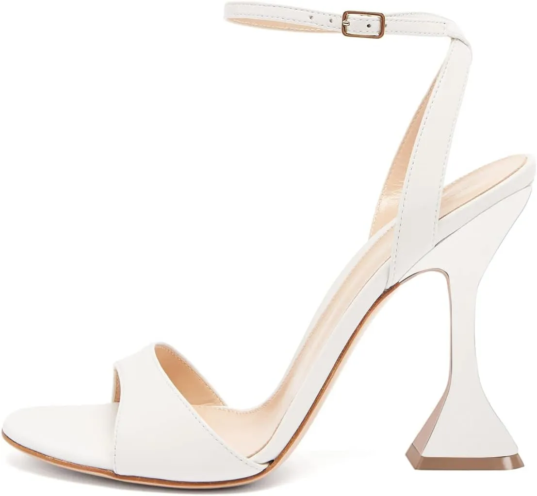 YDN Women Elegant Open Toe Ankle Strap Sandals Adjustable Buckle Special Kitten High Heel Dress Party Prom Ladies Shoes Size 4-15 US