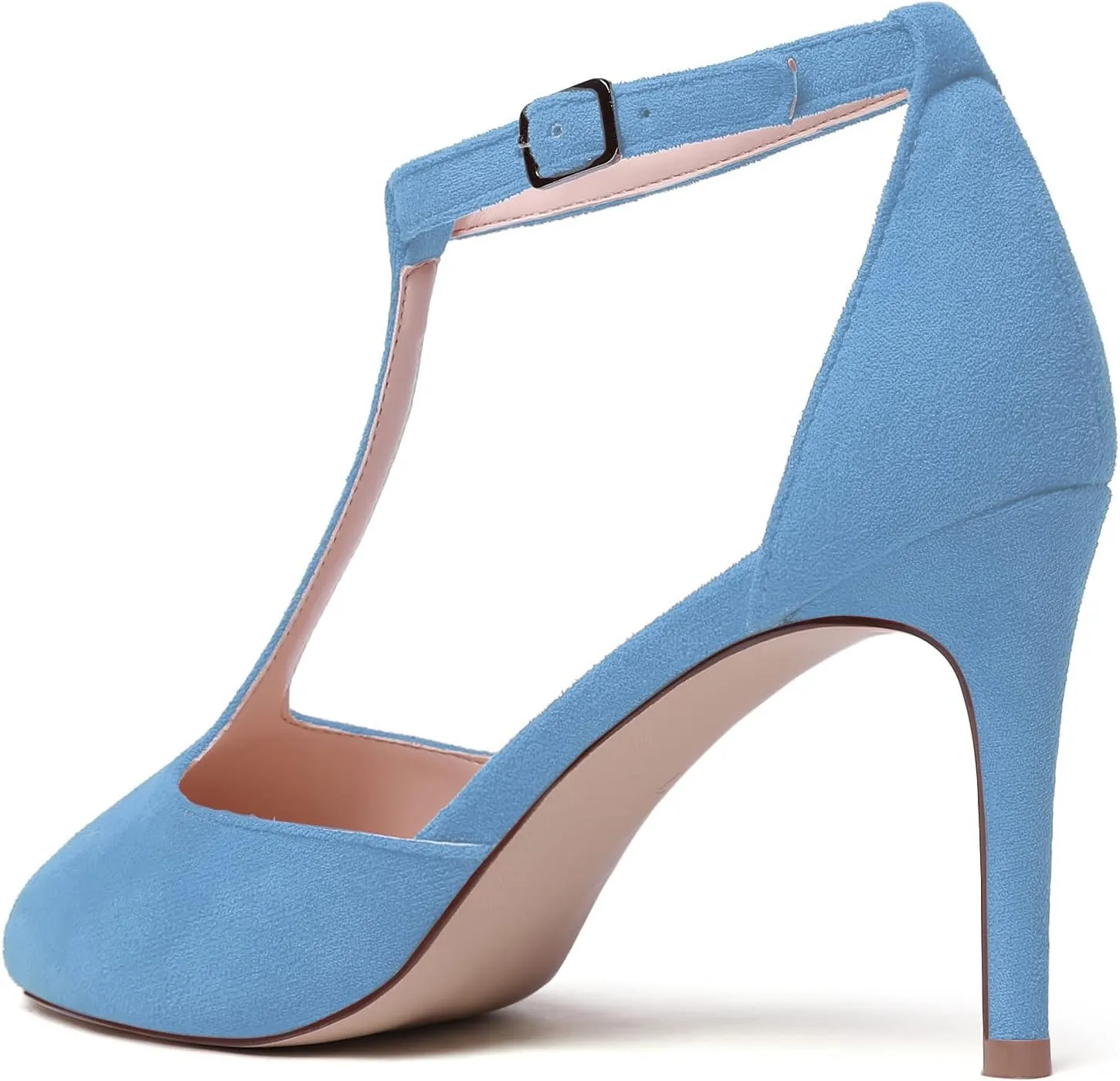 Zamikoo Women's Peep Toe Sandals Ankle Strap Stiletto Pumps Dress Shoes