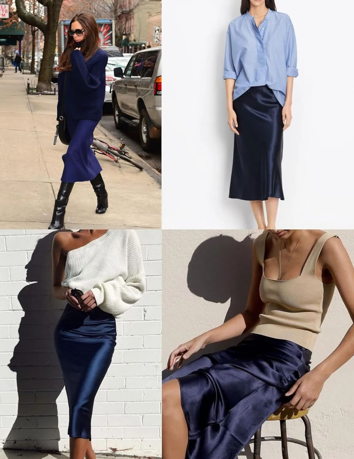 Zeagoo Skirts for Women Jacquard High Waist Skirt Black Elegant Midi Skirt Satin